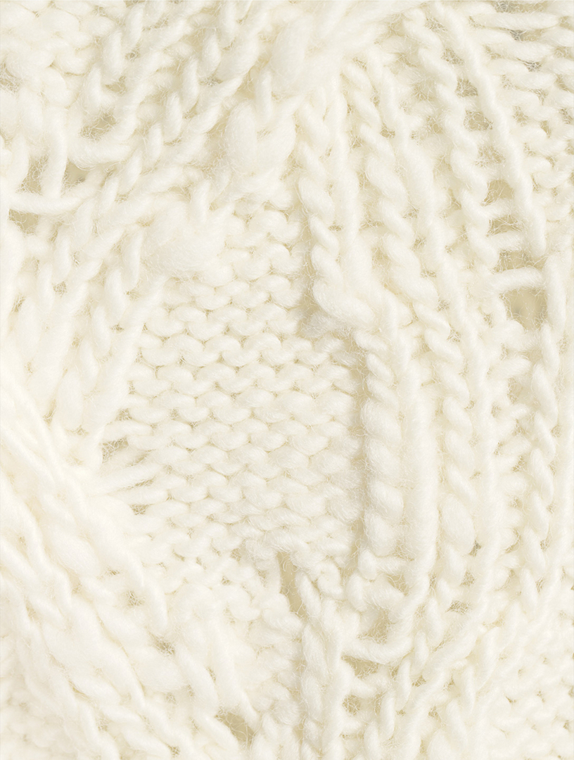ACNE STUDIOS Distressed Cable Knit Wool Sweater Holt Renfrew