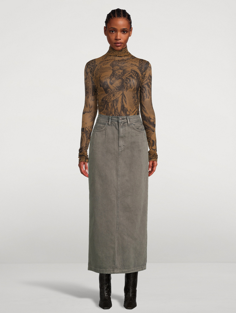 Seamless Turtleneck In Angel Print