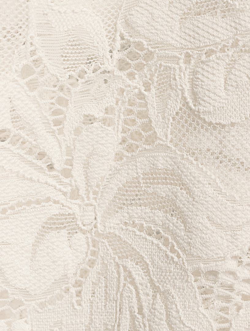 Stretch Lace Midi Skirt