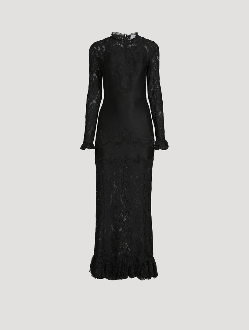 Lace And Jersey Dress