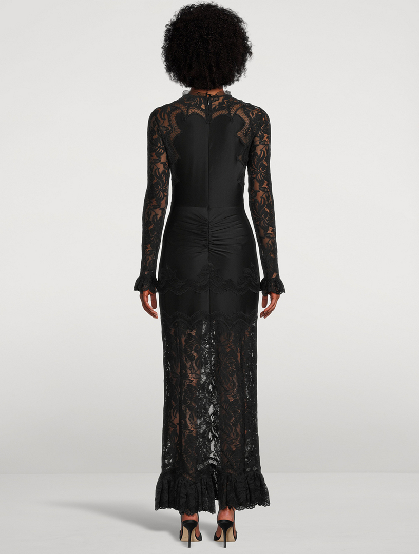Lace And Jersey Dress