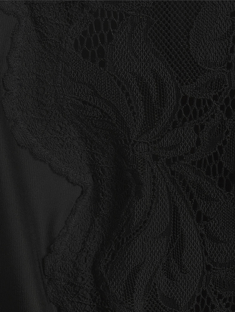 Lace And Jersey Dress