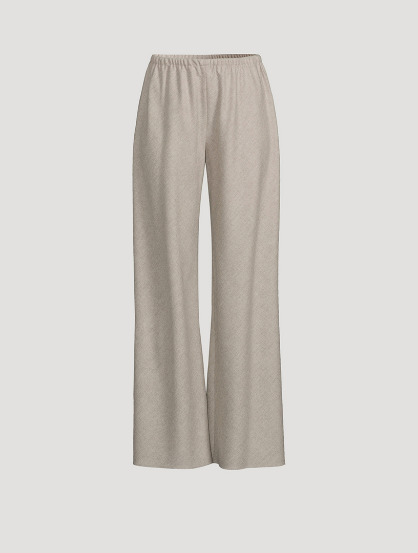 THE ROW Gala Wool And Cashmere Flannel Pants | Holt Renfrew