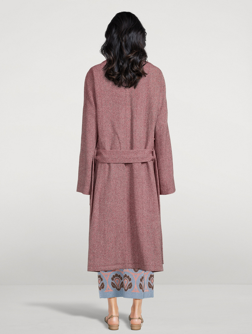 Belted Tweed Coat