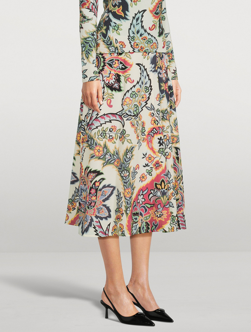 Midi Skirt Paisley Print