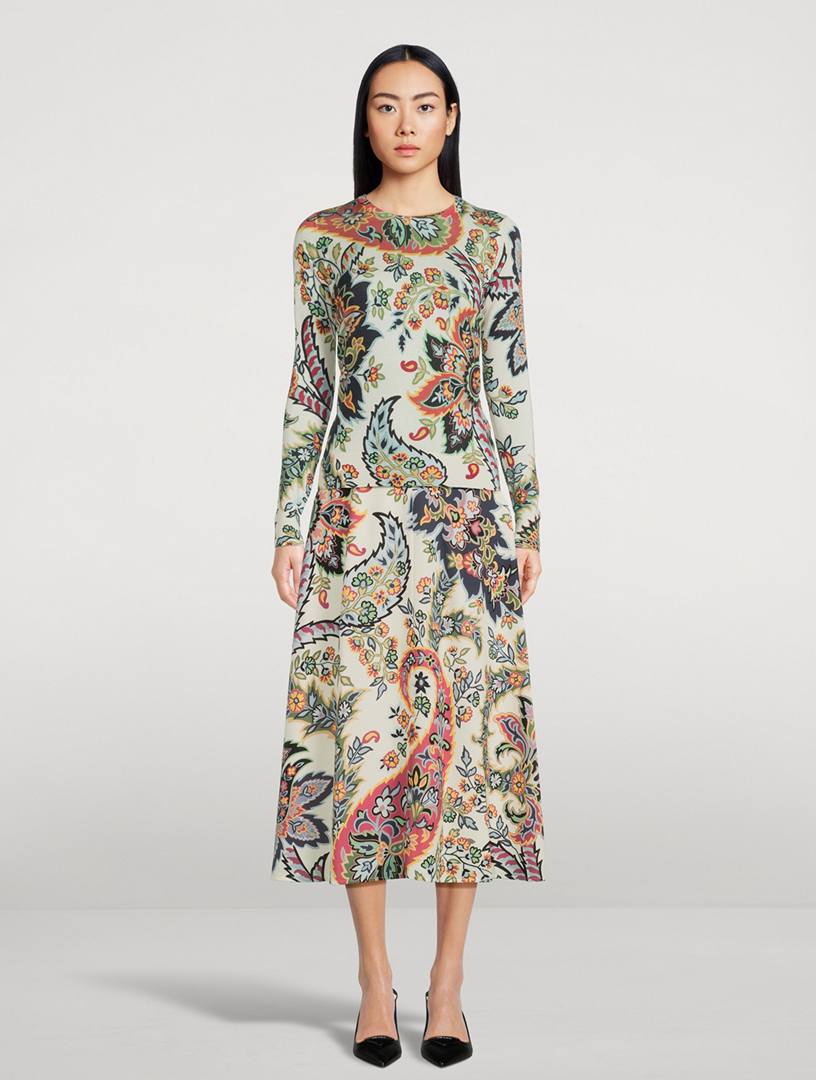 Midi Skirt Paisley Print
