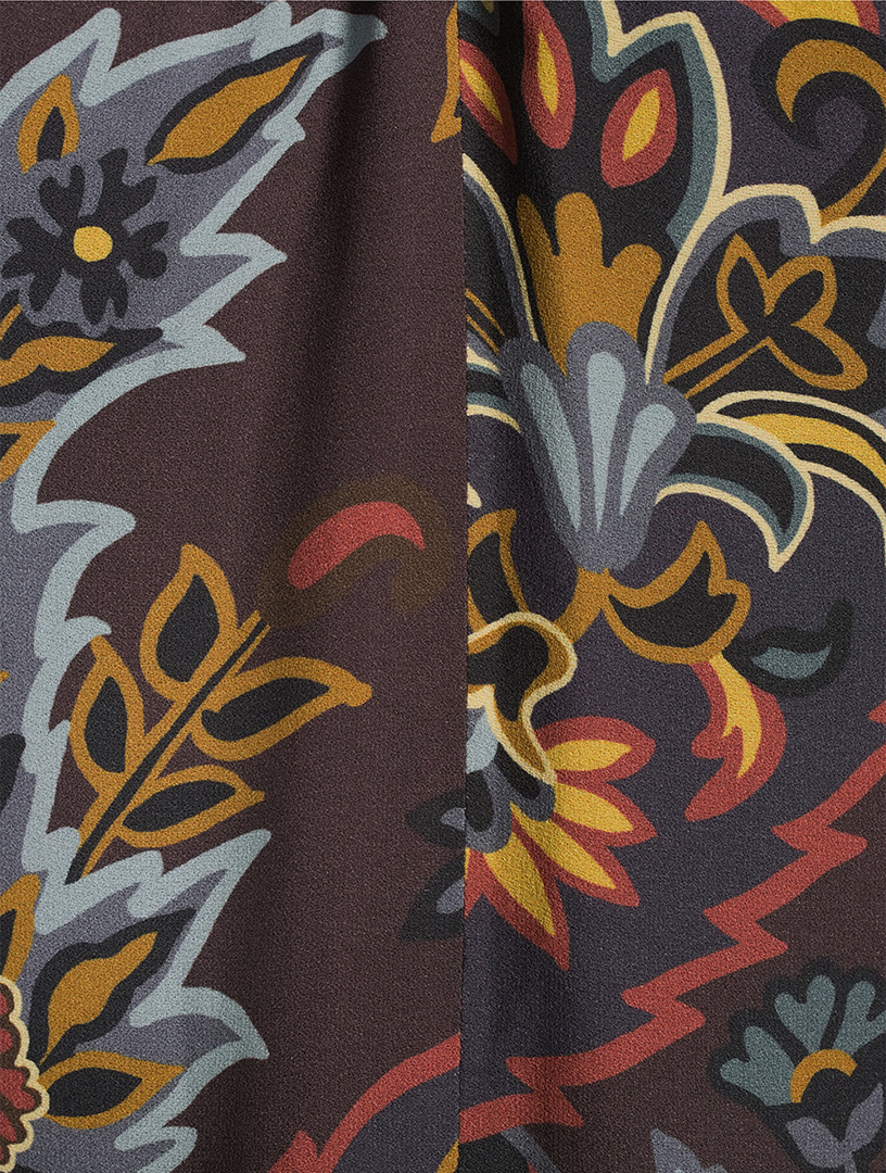 Twist-Front Dress Paisley Print