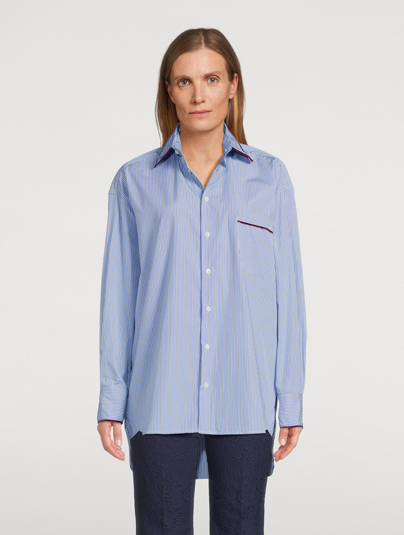 Poplin Shirt Stripe Print