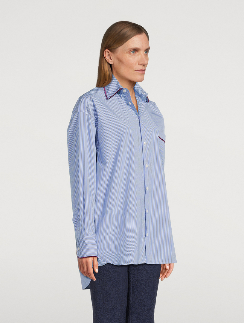 Poplin Shirt Stripe Print