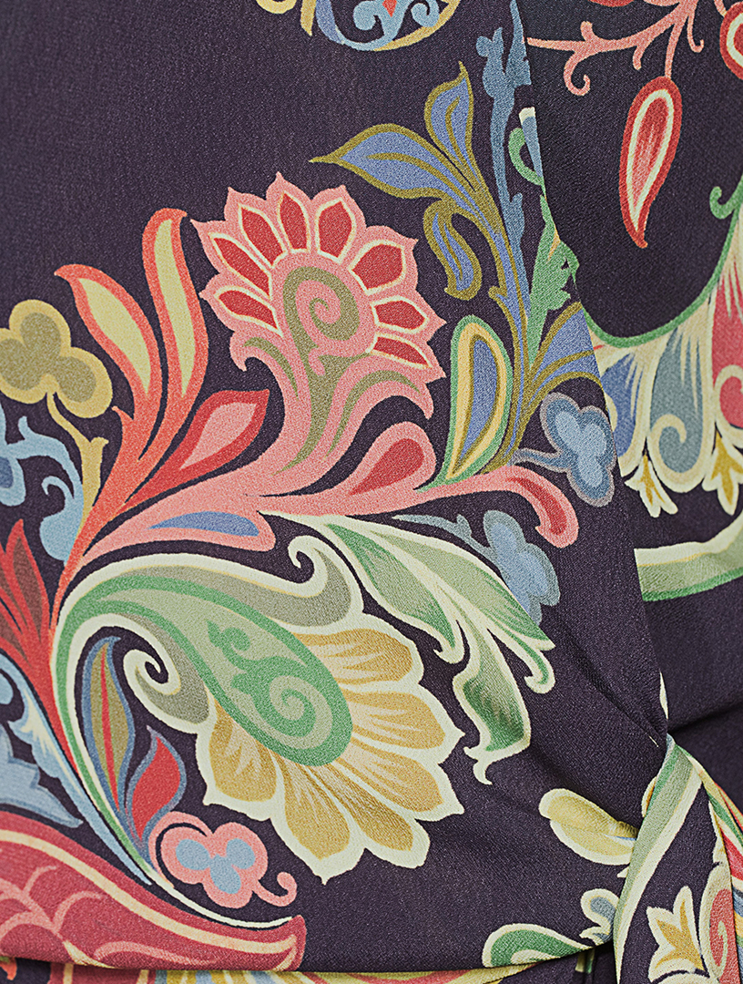 Wrap Shirt Paisley Print