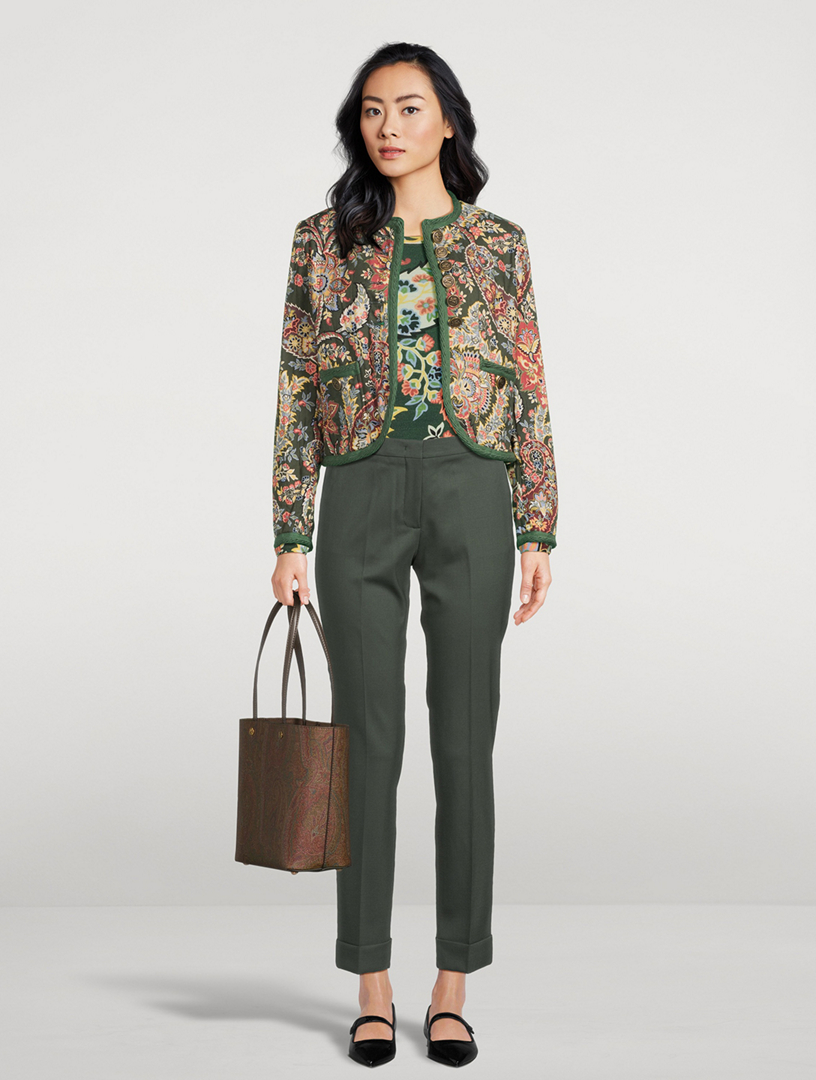 Jersey Top Paisley Print