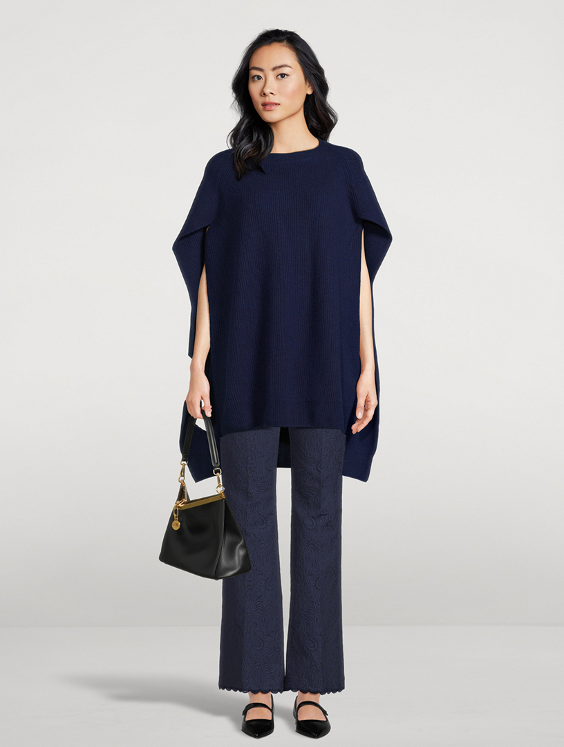 Rib-Knit Cape