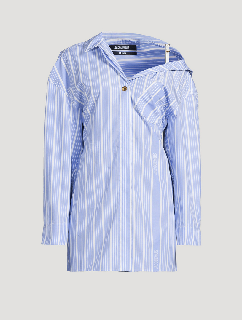 The Mini Shirt Dress Stripe Print