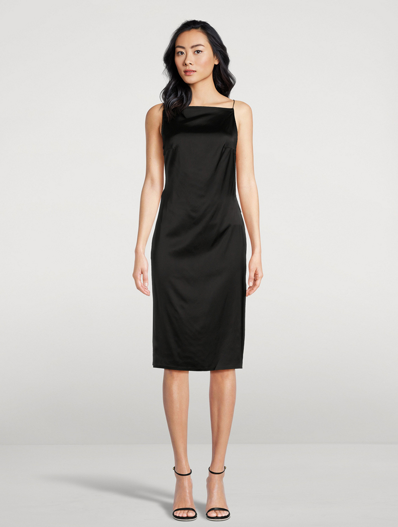 La Robe Spoglio Asymmetric Satin Dress