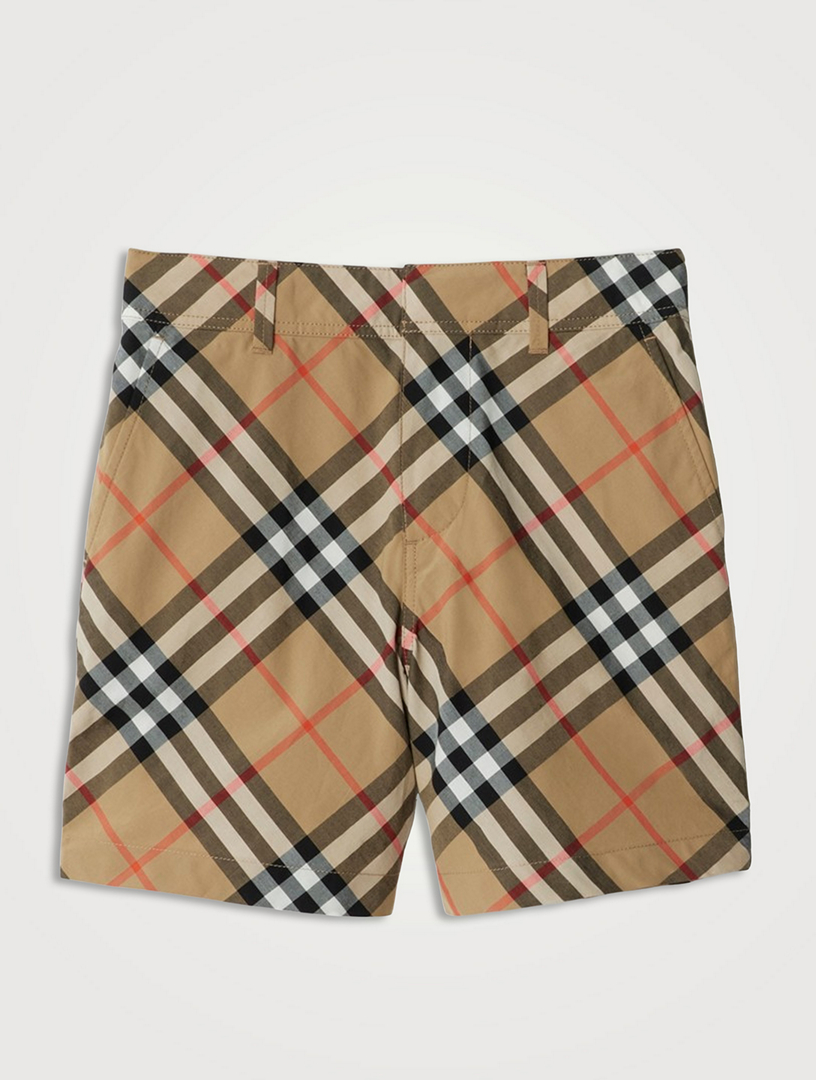 BURBERRY Check Cotton Shorts