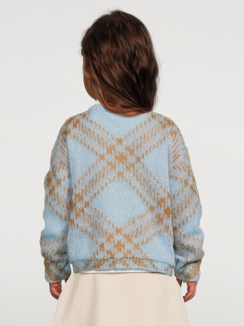 BURBERRY Check Intarsia Cardigan Holt Renfrew