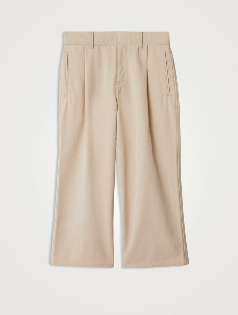 Cotton-Blend Relaxed Pants