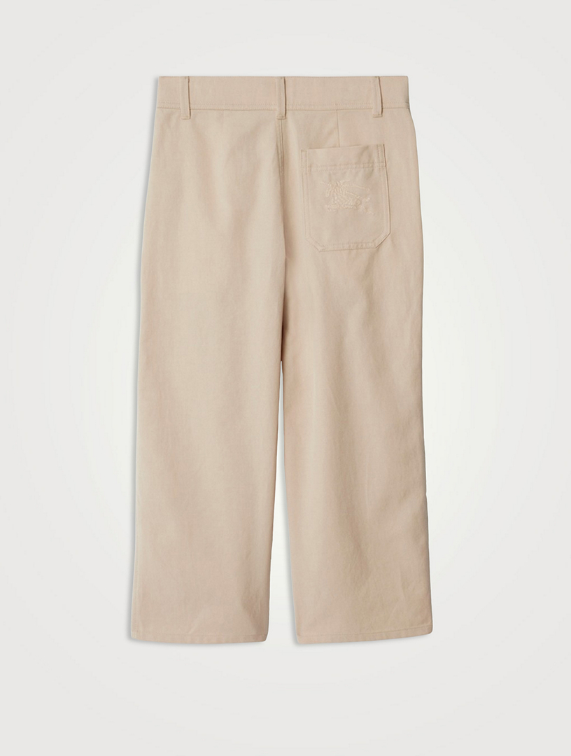 Cotton-Blend Relaxed Pants