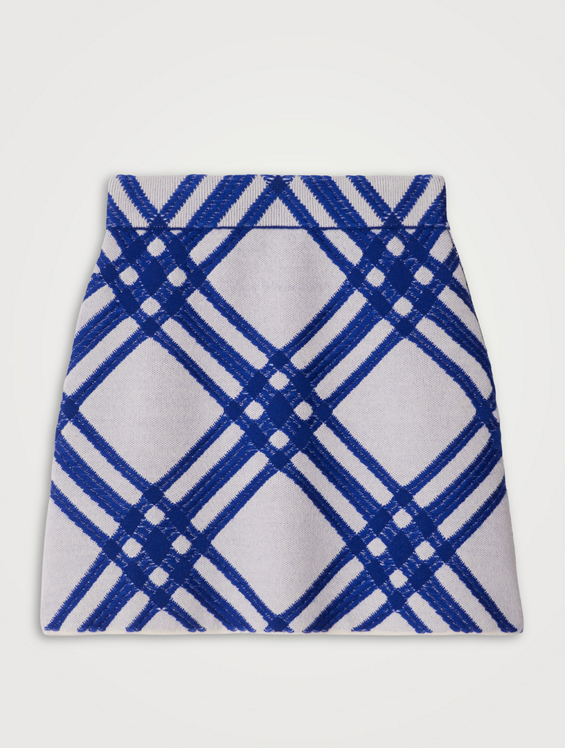 Check Wool Skirt
