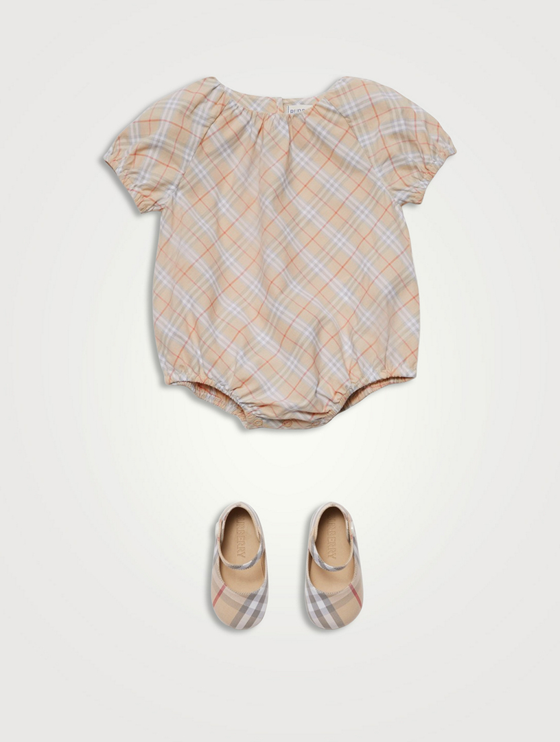 Check Cotton Bodysuit
