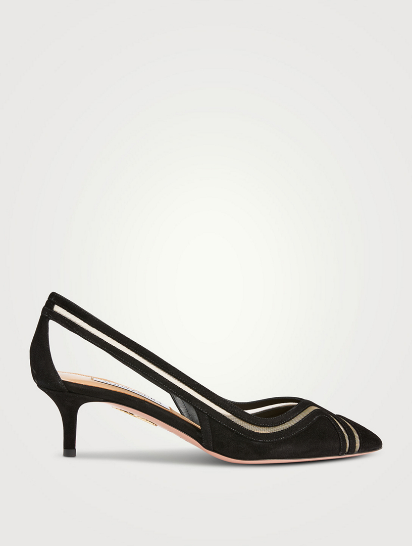 Vila Suede And Mesh Pumps