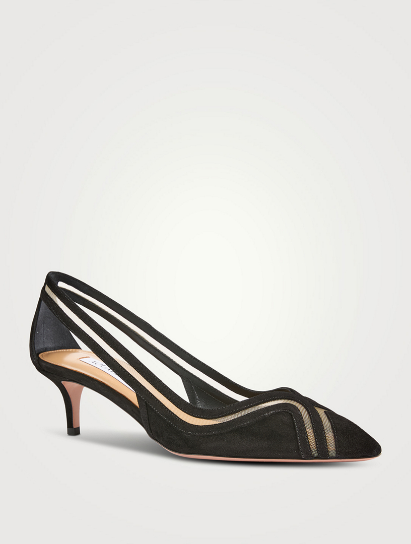 Vila Suede And Mesh Pumps