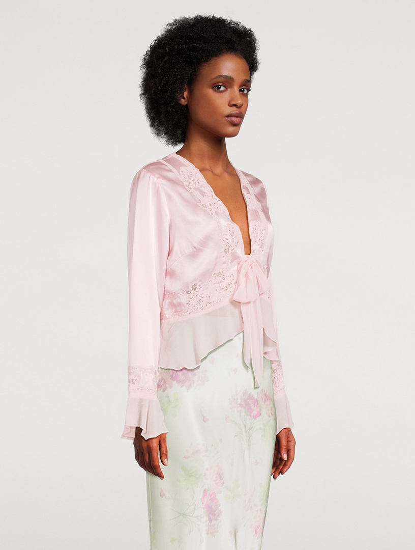 Vivetta Silk Tie-Front Blouse