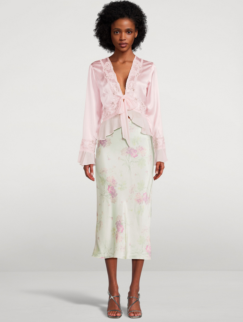 Vivetta Silk Tie-Front Blouse