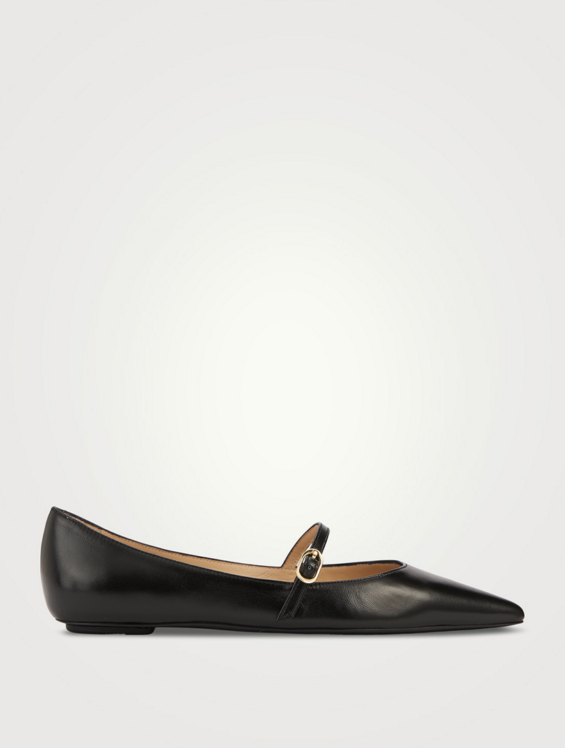 Emilia Leather Mary Jane Ballet Flats
