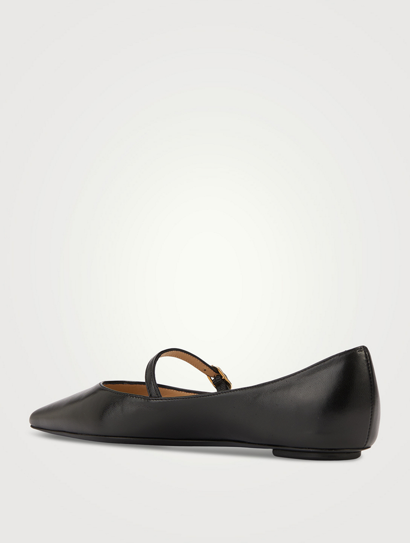 Emilia Leather Mary Jane Ballet Flats