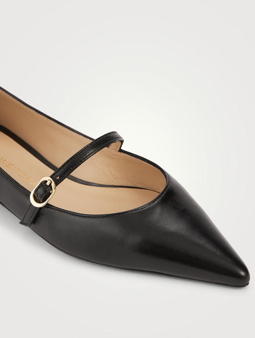 Emilia Leather Mary Jane Ballet Flats