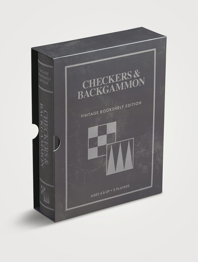 Checkers And Backgammon Vintage Bookshelf Edition