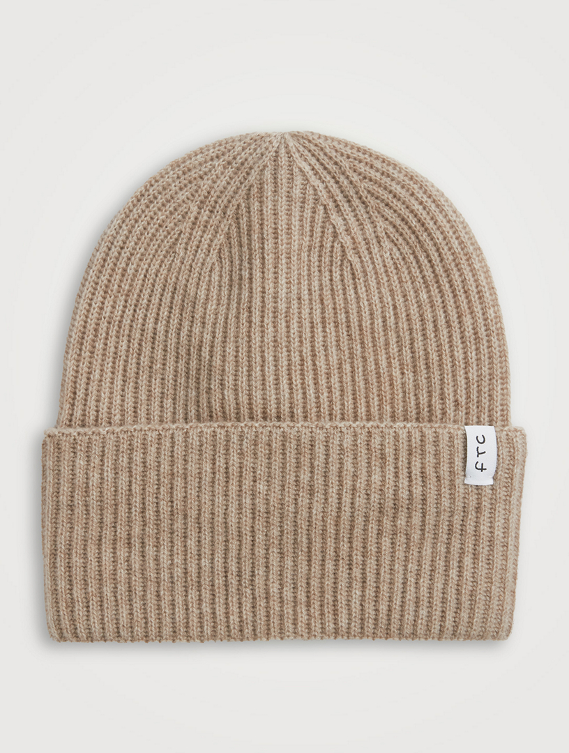Tuque en cachemire côtelé équitable