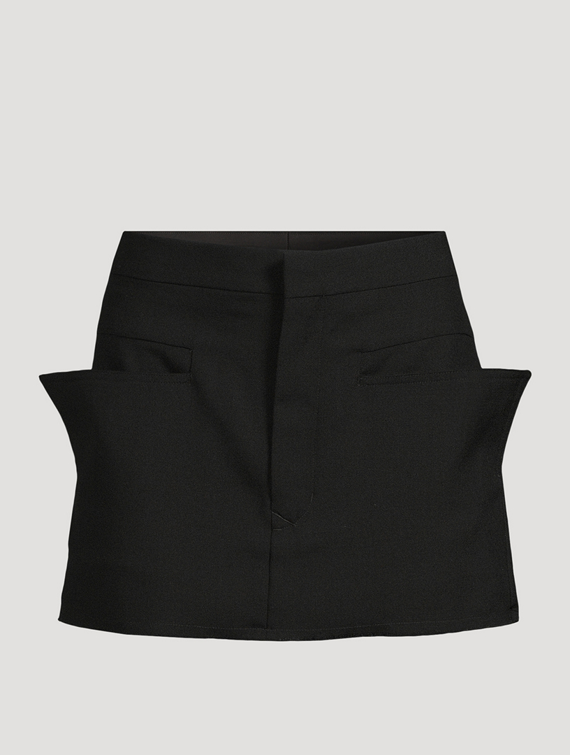 Grain de Poudre Wool Mini Skirt