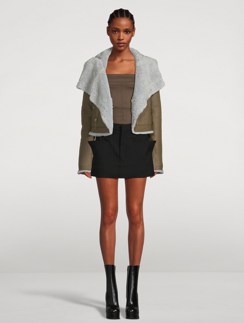 Grain de Poudre Wool Mini Skirt