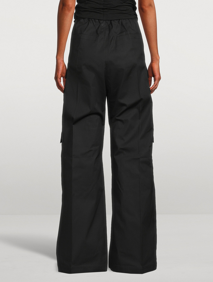 Cargobelas Stretch Cotton Wide-Leg Pants