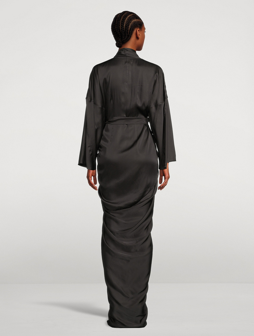 Porterville Charmeuse Wrap Gown