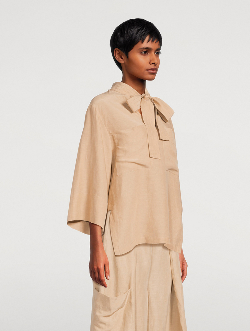 Dakote Tie-Neck Blouse