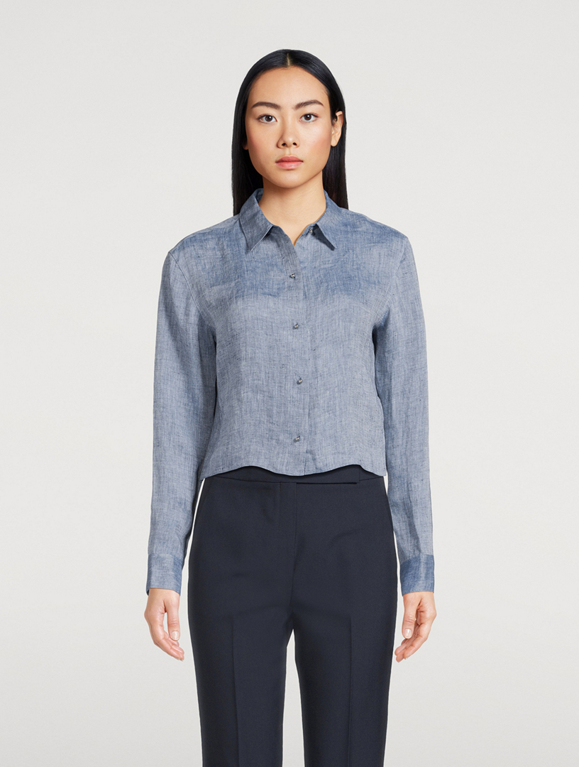 Cropped Chambray Shirt