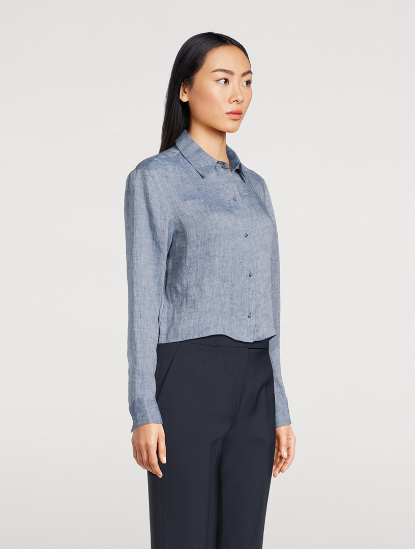 Cropped Chambray Shirt