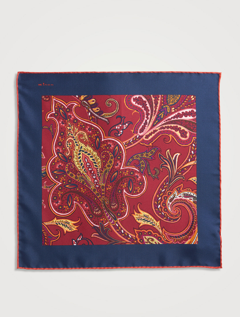 Floral Paisley Silk Pocket Square