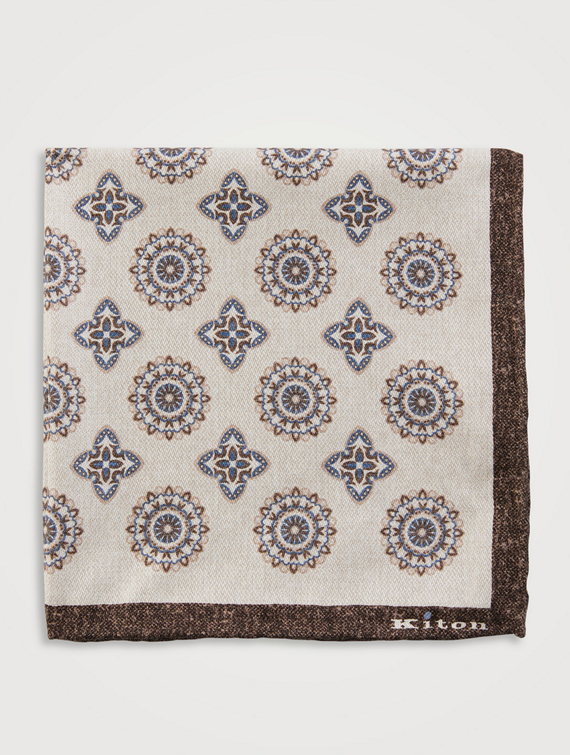 Pocket Square In Geo Print