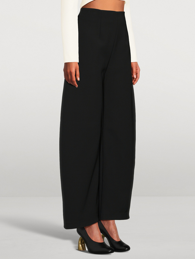 Rounded Crêpe Trousers