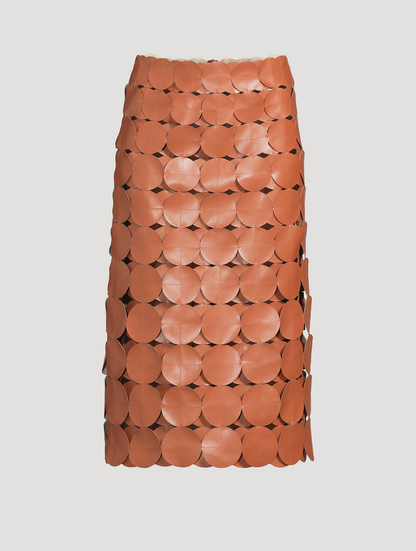 Circle Vegan Leather Skirt