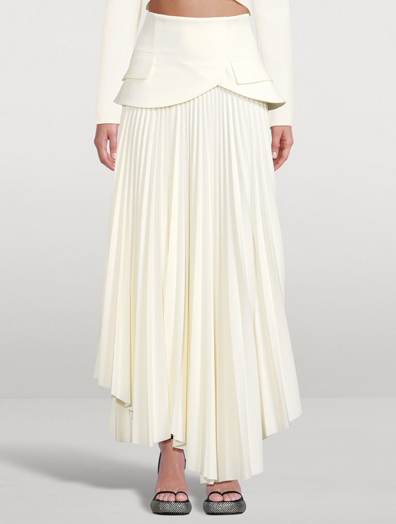 MODE Pleated Crêpe Maxi Skirt Holt Renfrew