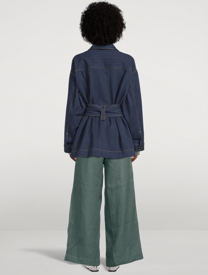 ジャケット・アウター herlipto New Classic Belted Denim Jacket Herlipto New Classic Belted Denim Jacket