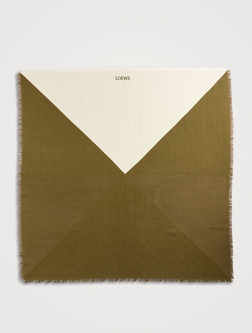 Silk And Wool Anagram Jacquard Scarf