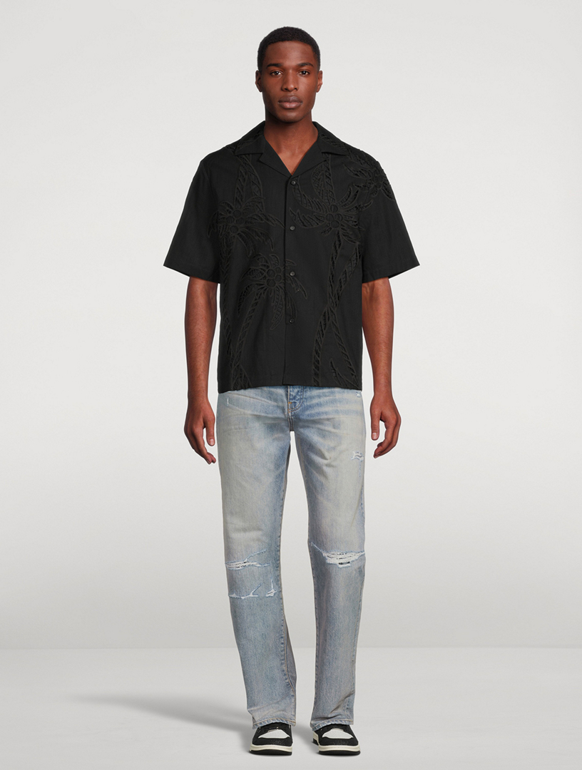 Bandana Repair Straight Jeans