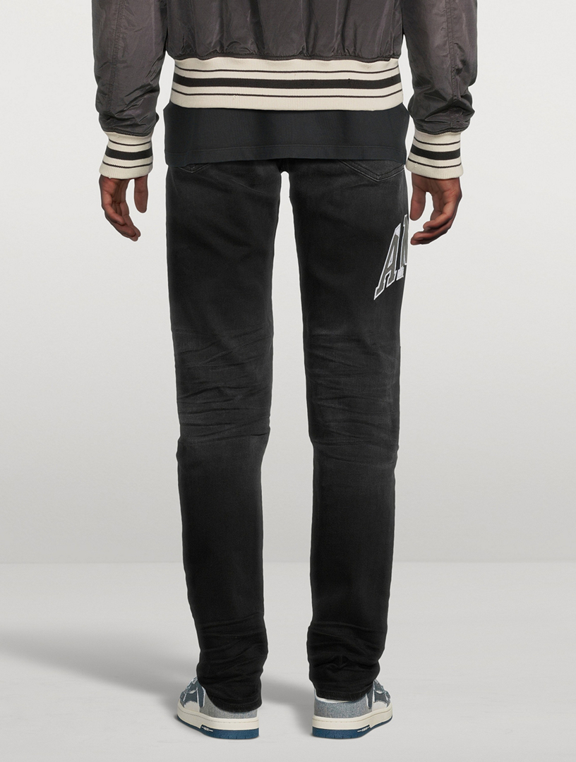 Varsity Logo Repair Skinny Jeans