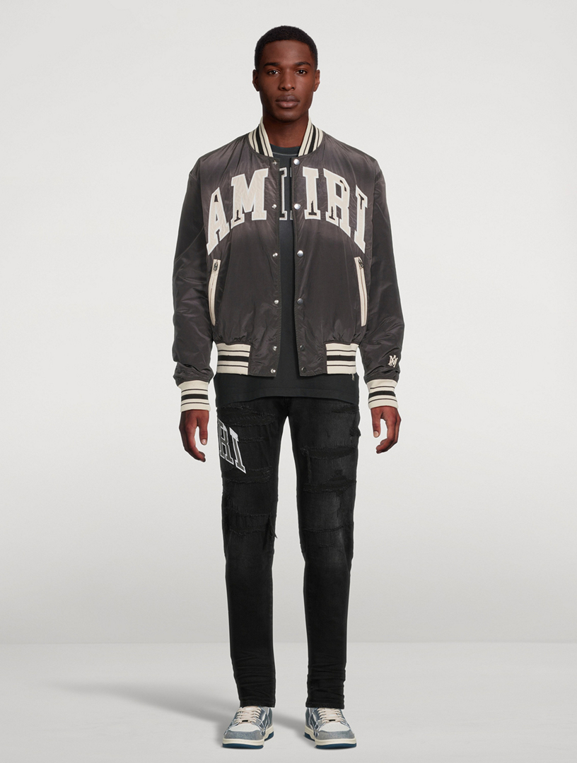 Varsity Logo Repair Skinny Jeans